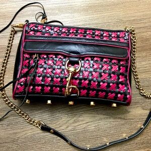 Rebecca Minkoff Mac Black and Pink  Crossbody Bag